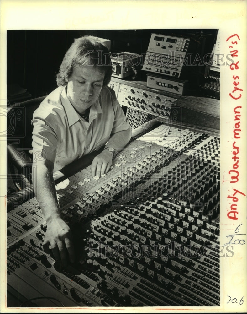 1980 Press Photo Andy Watermann, music processor for jazz rock group Sweetbottom - Historic Images
