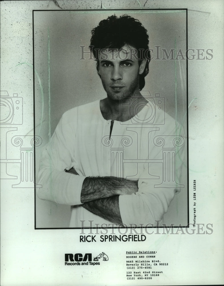 1984, Rick Springfield, soap opera star turned rocker - mjp36666 - Historic Images