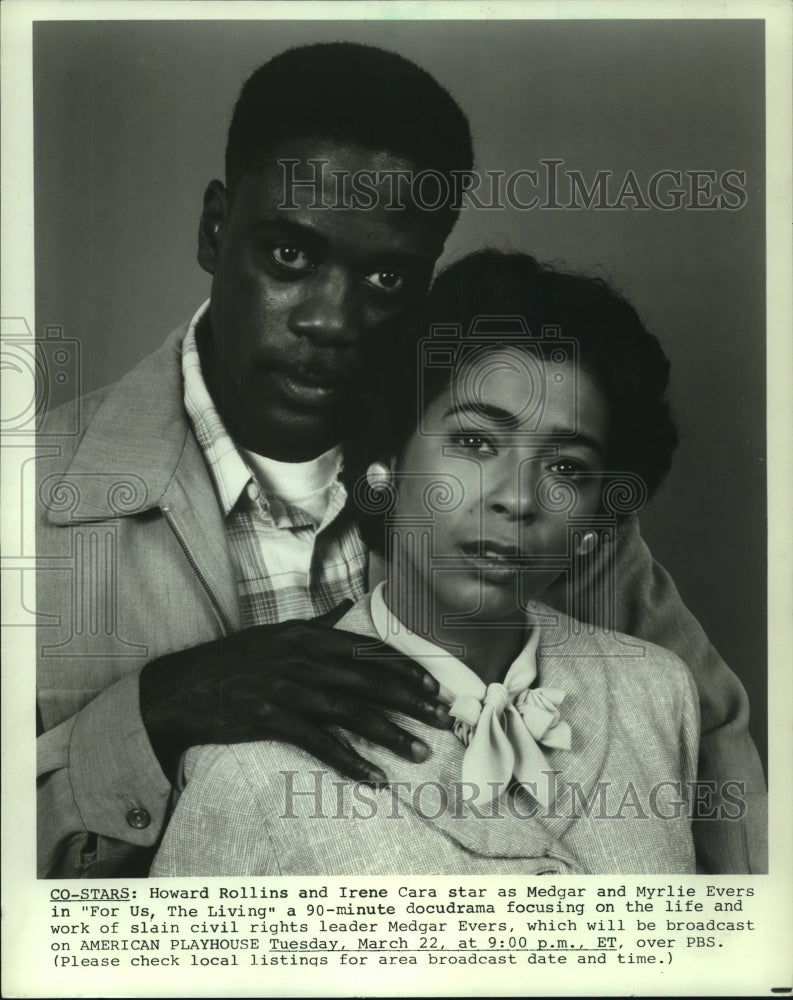 1983 Press Photo “For Us the Living” stars Howard Rollins and Irene Cara - Historic Images