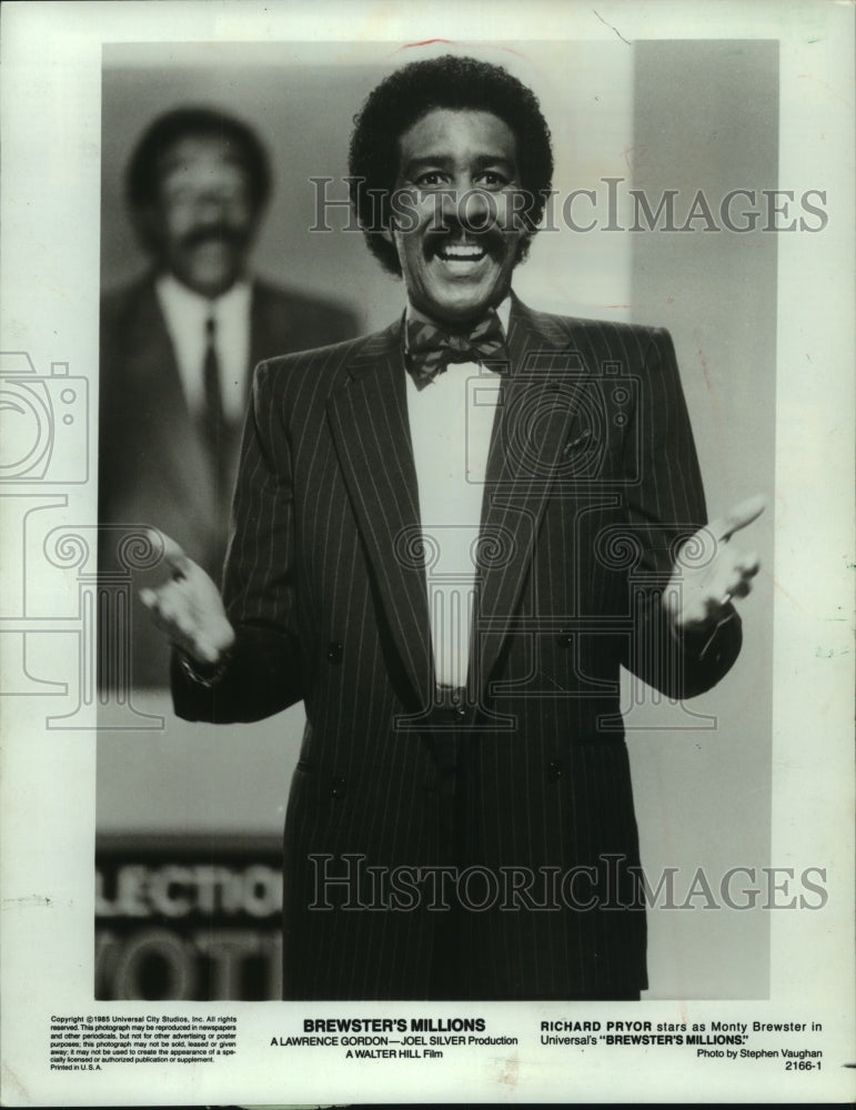 1985 Press Photo Richard Pryor in "Brewster's Millions" - mjp36773 - Historic Images