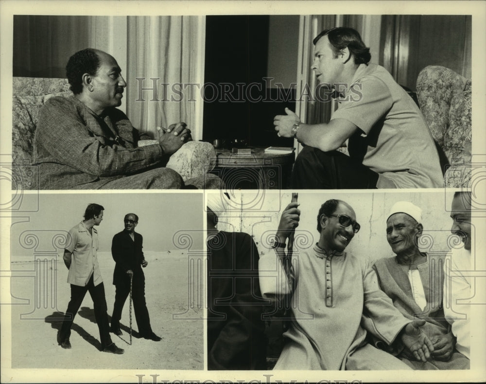 1975, Anwar-el-Sadat, President of Egypt in &quot;Sadat: Action Biography&quot; - Historic Images