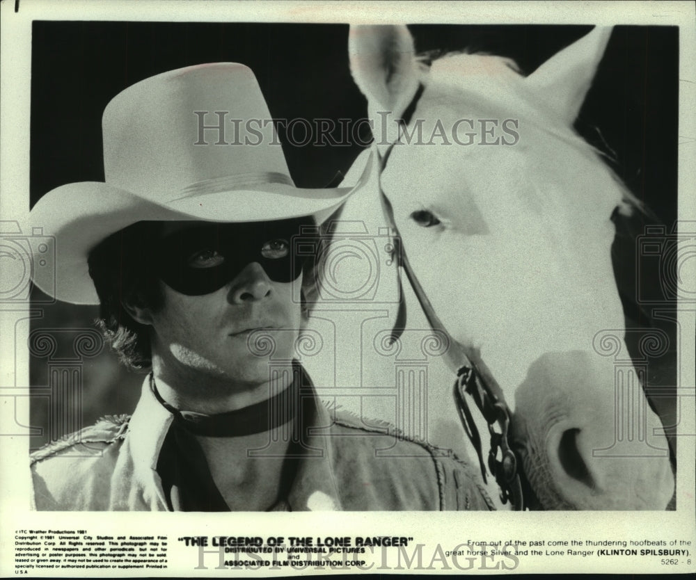 1981 Press Photo Klinton Spilsbury stars in The Legend of the Lone Ranger. - Historic Images