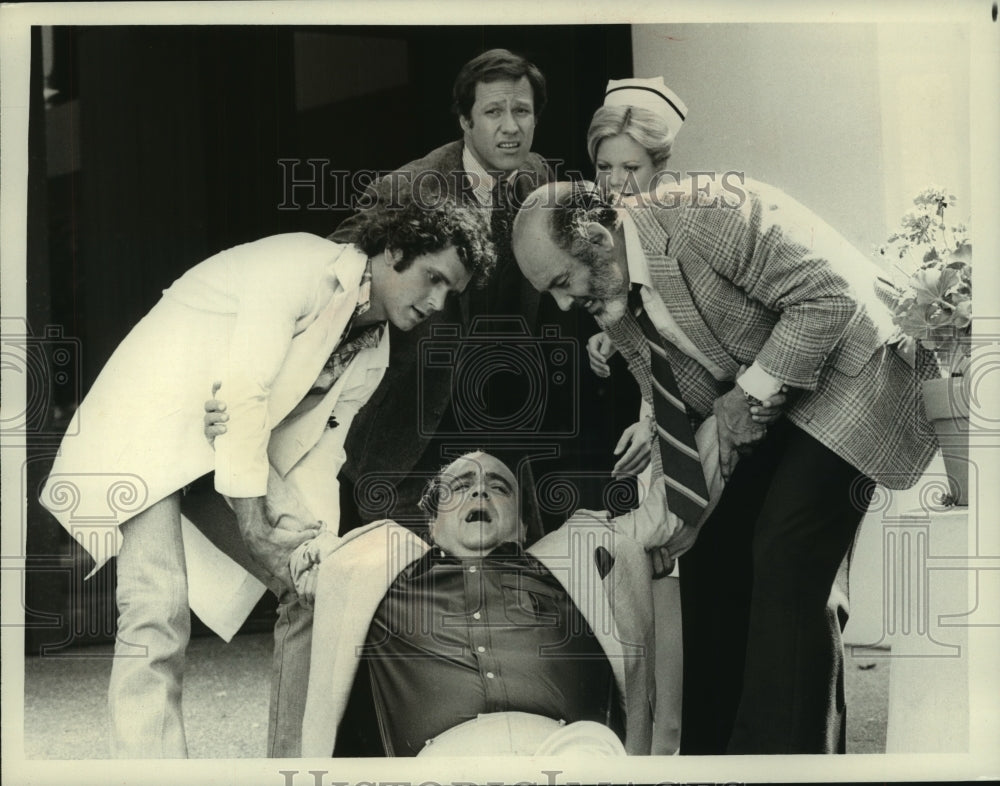 1979, Actor Charles Siebert & co-stars of "Trapper John, M.D." - Historic Images