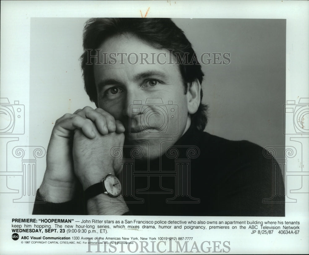 1987, Actor John Ritter in "Hooperman" - mjp37219 - Historic Images