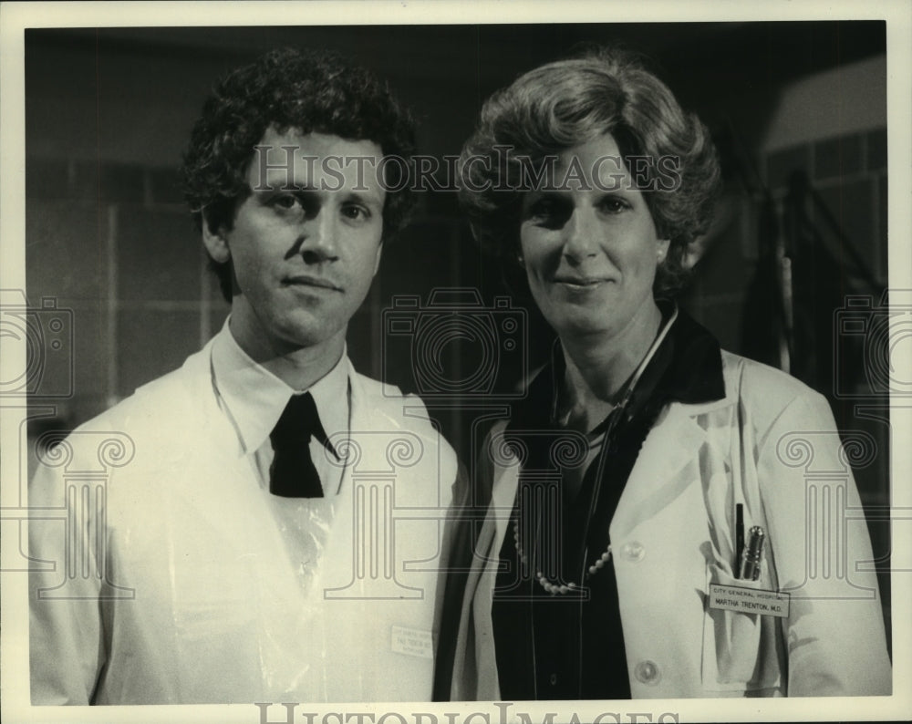 1989 Press Photo John Rubinstein And Nancy Marchand In CBS&#39; &#39;Killjoy&#39; - Historic Images