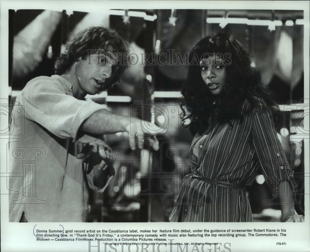 1978, Donna Summer makes her film debut in "Thank God It's Friday" - Historic Images