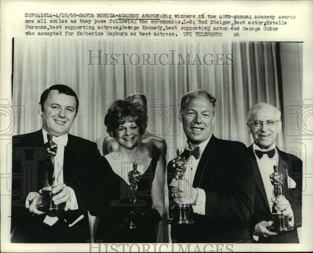 1968, Rod Steiger &amp; other Academy Award Winners, Santa Monica - Historic Images