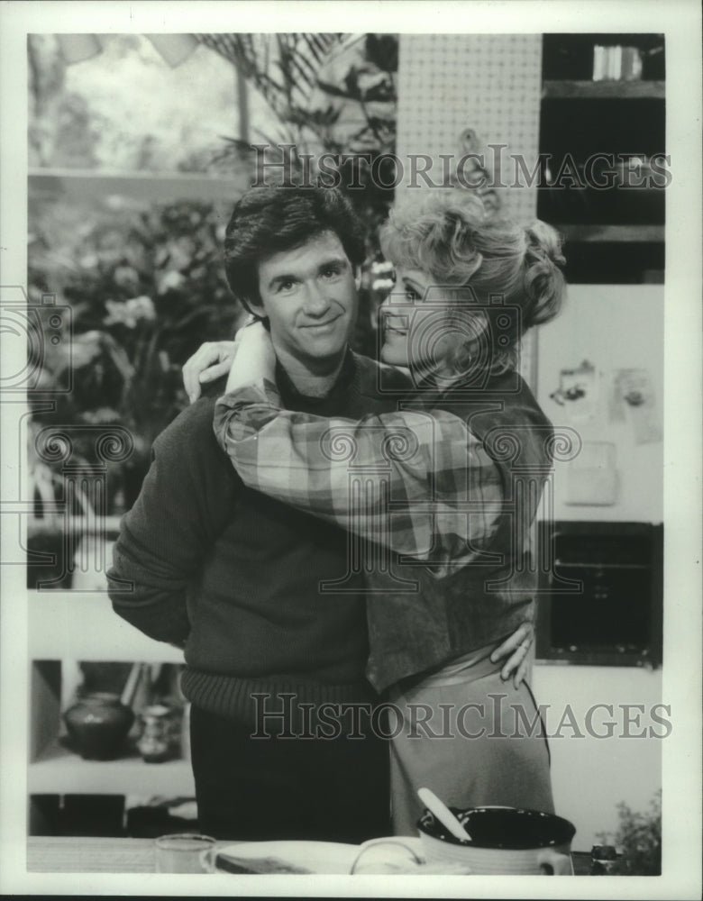 1985 Press Photo Actor Alan Thicke and Actress Joanna Kearns - mjp37478 - Historic Images