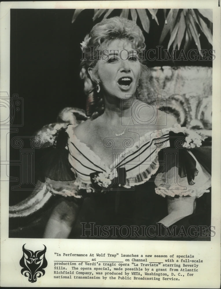 1976 Press Photo Beverly Sills Sings In &#39;In Performance At Wolf Trap&#39; - Historic Images