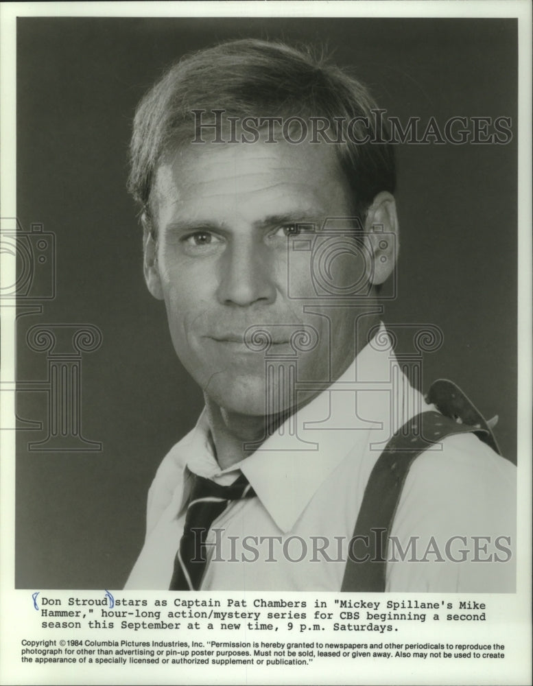 1984 Press Photo Don Stroud in "Mickey Spillane's Mike Hammer" on CBS-Historic Images