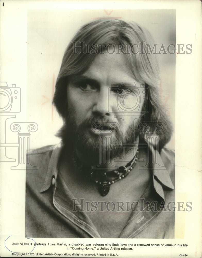 1978 Press Photo Actor John Voight portrays Luke Martin in &quot;Coming Home&quot; - Historic Images