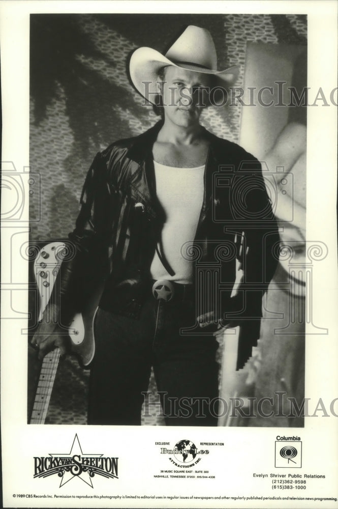 1989 Press Photo Singer Ricky Van Shelton - mjp37651-Historic Images