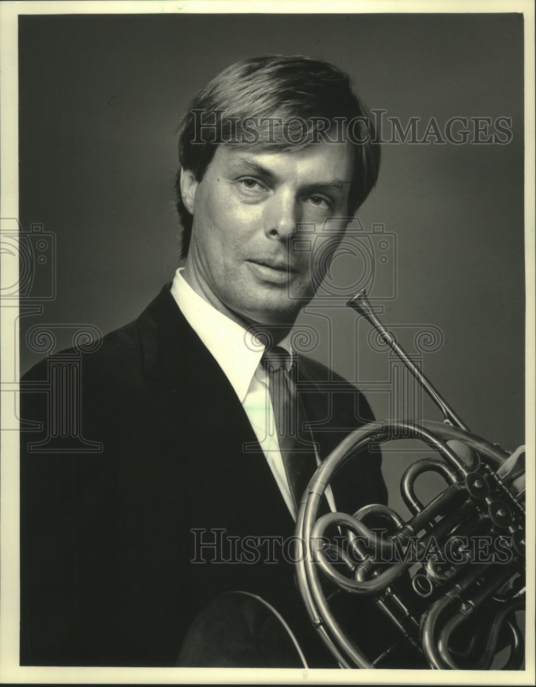 1987, Milwaukee Symphony French Horn Player Paul Tervelt - mjp37719 - Historic Images