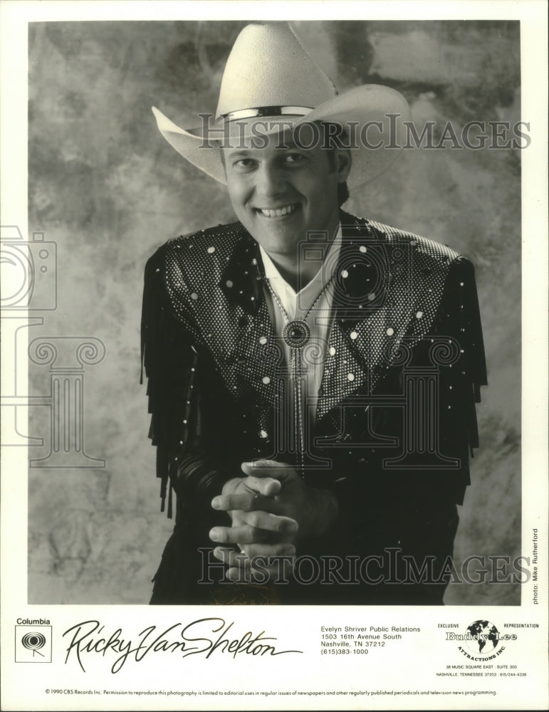 1990 Press Photo Ricky Van Shelton, musician - mjp37765 - Historic Images