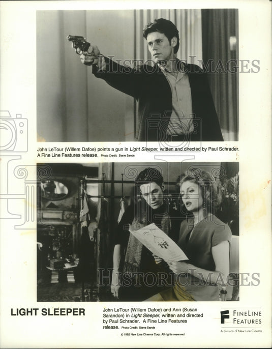 1992, Willem Dafoe , Susan Sarandon starring in "Light Sleeper." - Historic Images