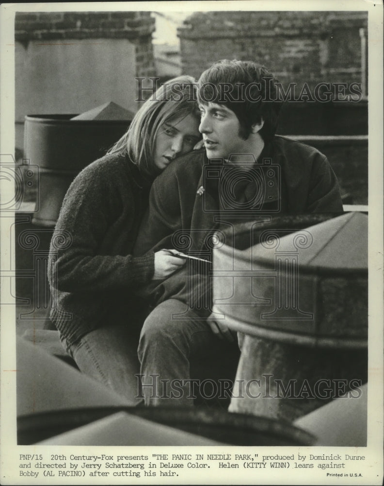 1974, Kitty Winn Leans On Al Pacino In &#39;The Panic In Needle Park&#39; - Historic Images