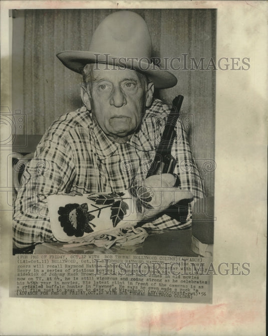 1956, Silent film star Raymond Hatton - mjp37985 - Historic Images
