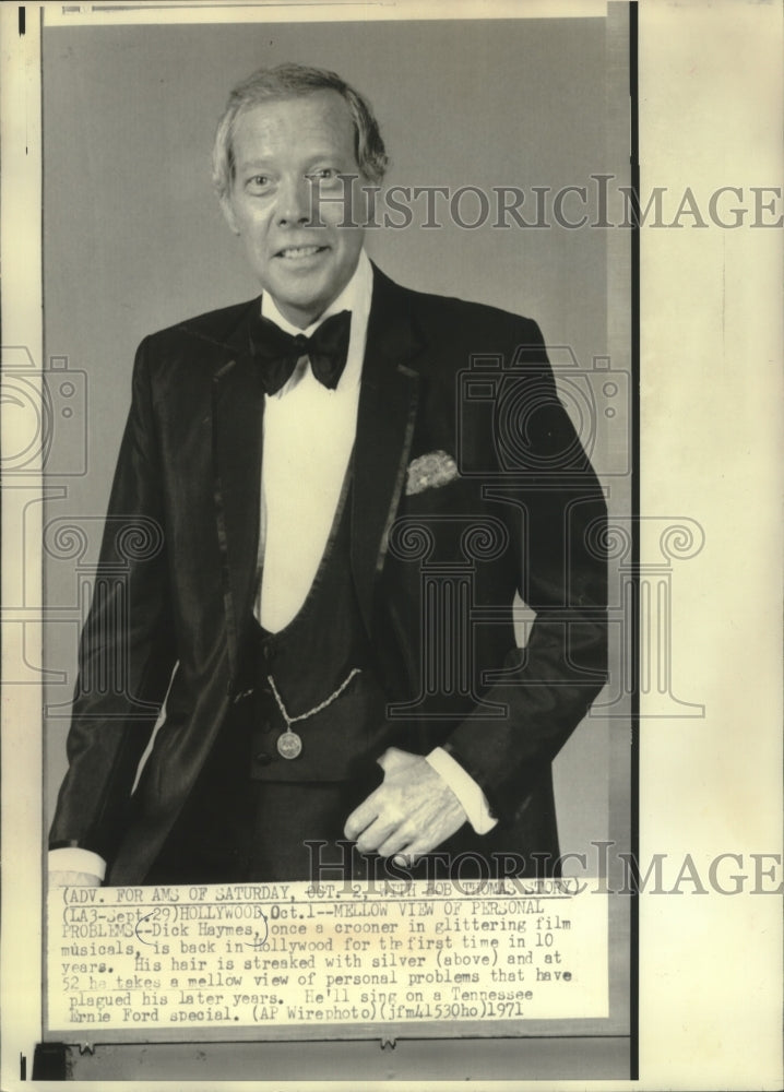 1971, Dick Haynes singer, Hollywood.. - mjp38128 - Historic Images