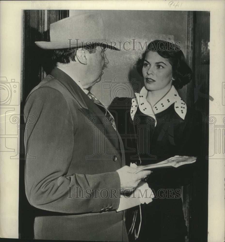 1948, Joanne Dru, other, wife of singer Dick Haymes, Los Angeles. - Historic Images