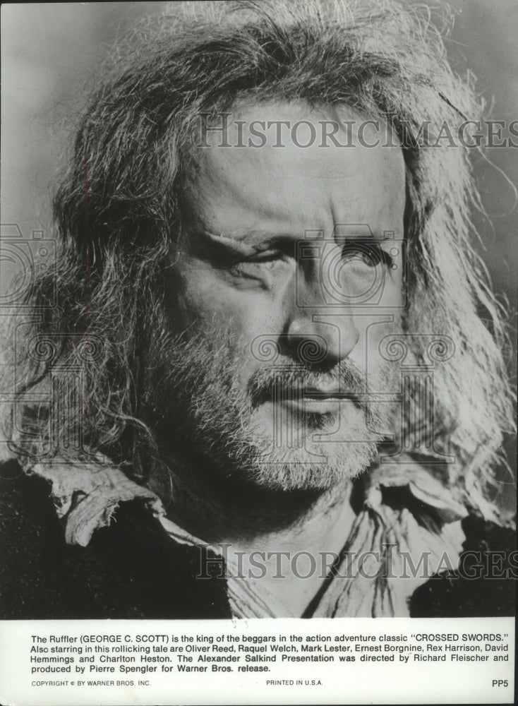 1978 Press Photo George C. Scott in "Crossed Swords" - mjp38280 - Historic Images