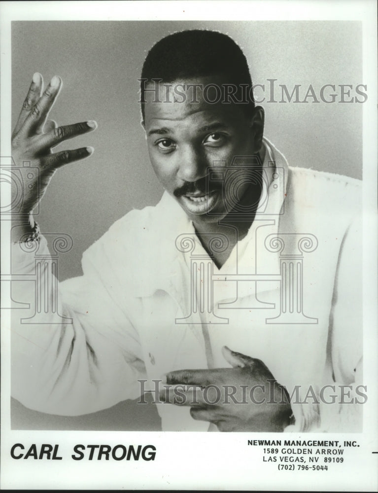 1989, Comedian Carl Strong - mjp38322 - Historic Images