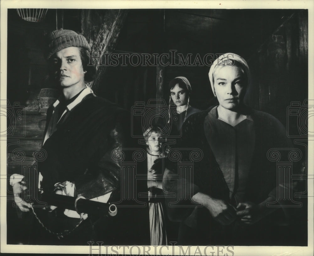 1970, Actress Simone Signoret &amp; co-stars in &quot;The Crucible&quot;, Europe - Historic Images