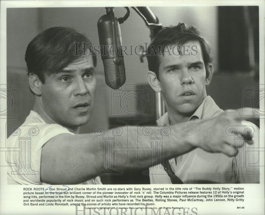 1979, Don Stroud, Charlie Martin Smith star "The Buddy Holly Story." - Historic Images
