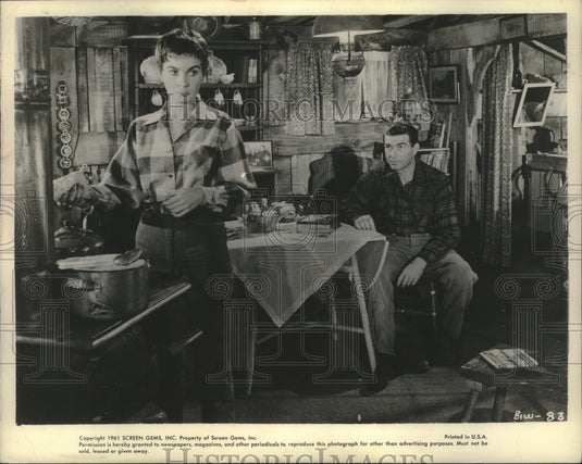 1961, Actress Jean Simmons in a scene from "A Bullet For Waiting" - Historic Images