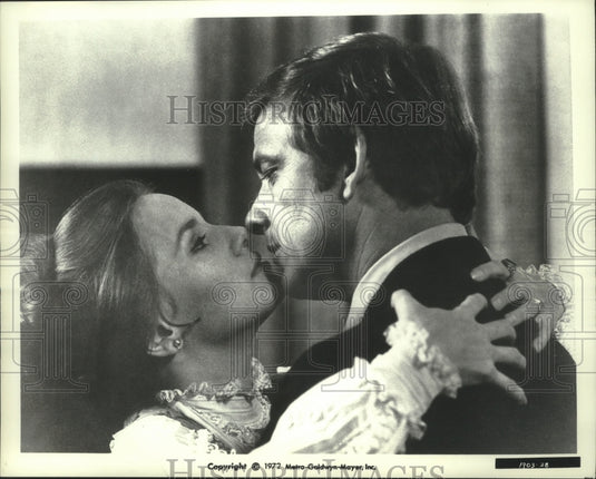 1972, Trish Van Devere and Monte Markham in One is a Lonely Number. - Historic Images