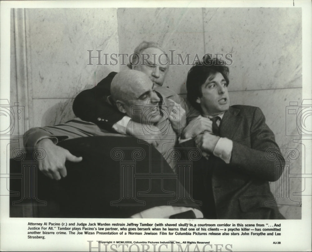 1979 Press Photo Scene from the Motion Picture &quot;...And Justice For All&quot; - Historic Images