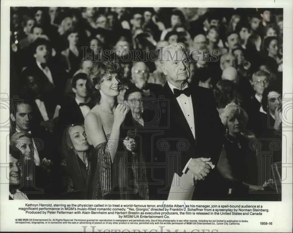 1982 Press Photo Kathryn Harrold and Eddie Albert star in Yes, Giorgio. - Historic Images