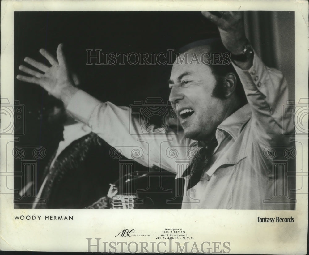 1971, Woody Herman. jazz singer, musician and big band leader. - Historic Images