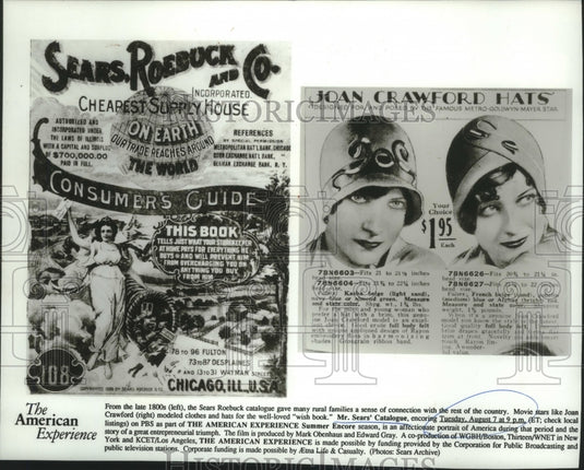 1899, Old Sears Roebuck catalog-Joan Craford modeling hats - Historic Images