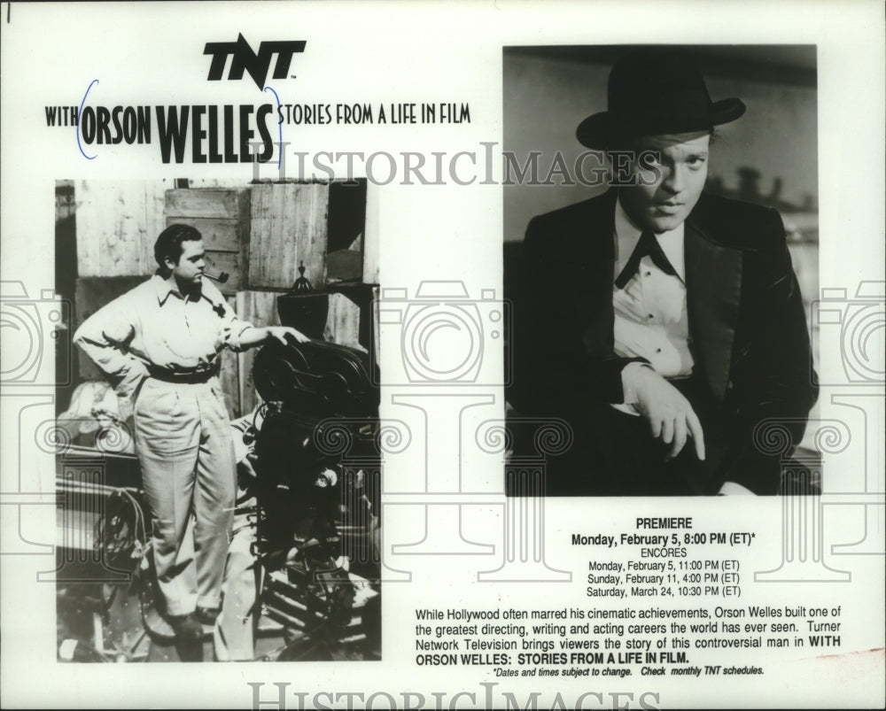 Press Photo Orson Welles In &quot;With Orson Welles: Stories From A Life In Film&quot; - Historic Images