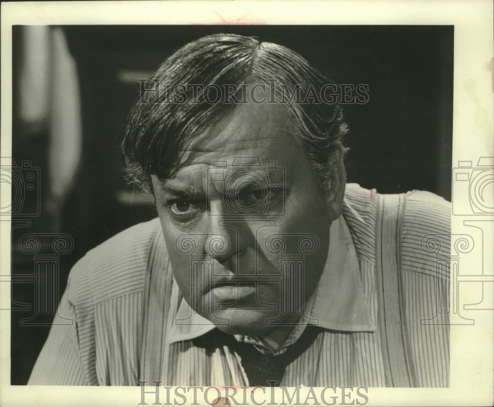 1969, American actor Orson Welles looking disheveled in dress shirt - Historic Images