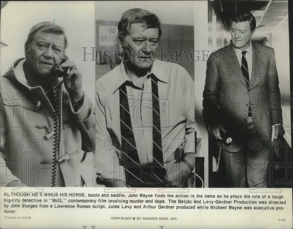 1974 Press Photo John Wayne in &quot;McQ&quot; - mjp38812 - Historic Images