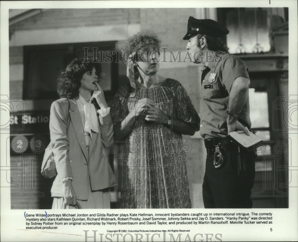 1982, Actor Gene Wilder &amp; Gilda Radner in the movie &quot;Hanky Panky&quot; - Historic Images