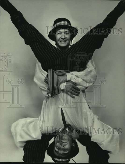 1974, Two Polish Male Dancers In 'Slask' Prepare A Double Cartwheel - Historic Images
