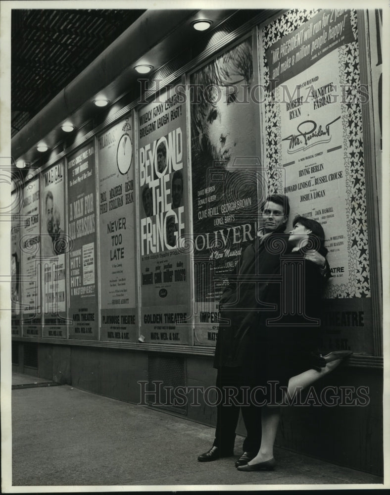 1963, Actors Jerry and Alberta Strickler in New York CIty - mjp38955 - Historic Images