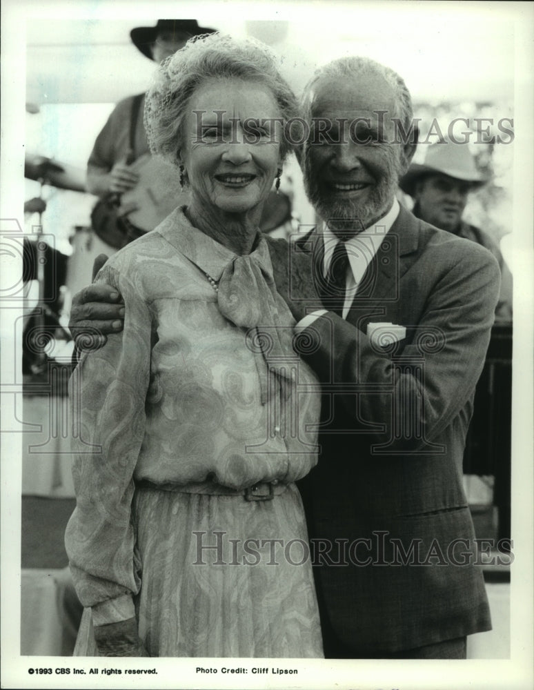 1993, Jessica Tandy and her husband, Hume Cronyn - mjp38981 - Historic Images