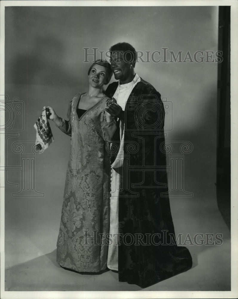 1967 Press Photo Erika Slezak and Clayton Corbin in "Othello" - mjp38990 - Historic Images
