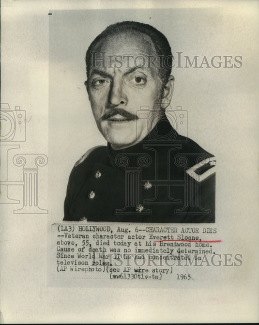 1965, Hollywood actor Everett Sloane - mjp39017 - Historic Images