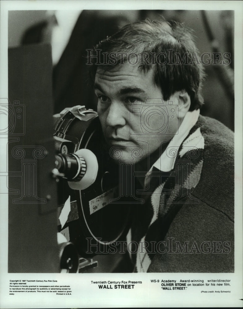 1987, Oliver Stone award winning, writer/director of &quot;Wall Street.&quot; - Historic Images