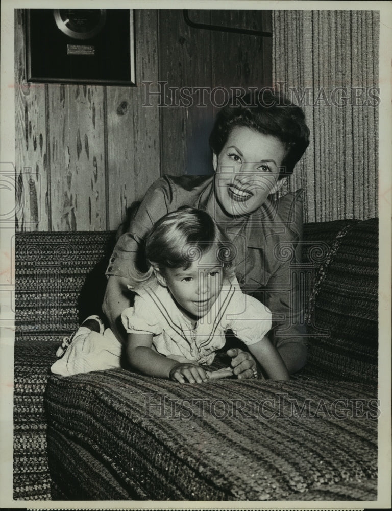 1959, Actress Gale Storm &amp; daughter in their Los Angeles Home - Historic Images