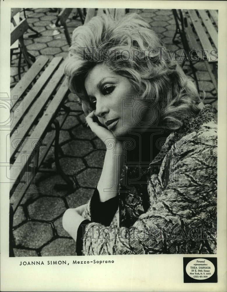 1978 Press Photo Joanna Simon, Mezzo-Soprano singer - mjp39184 - Historic Images