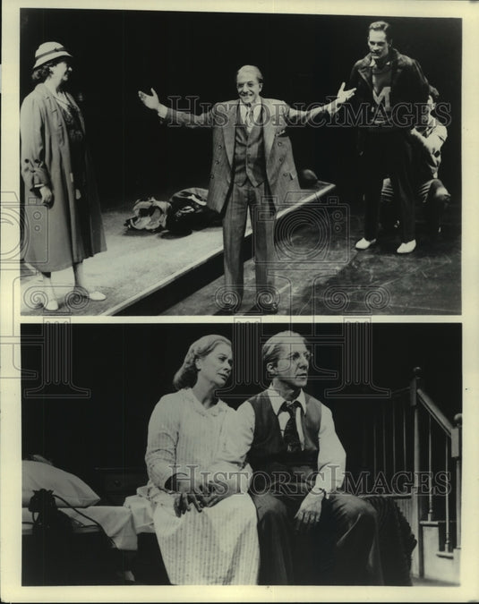 1984 Press Photo Actor Dustin Hoffman as Willy Loman in "Death of a Salesman" - Historic Images