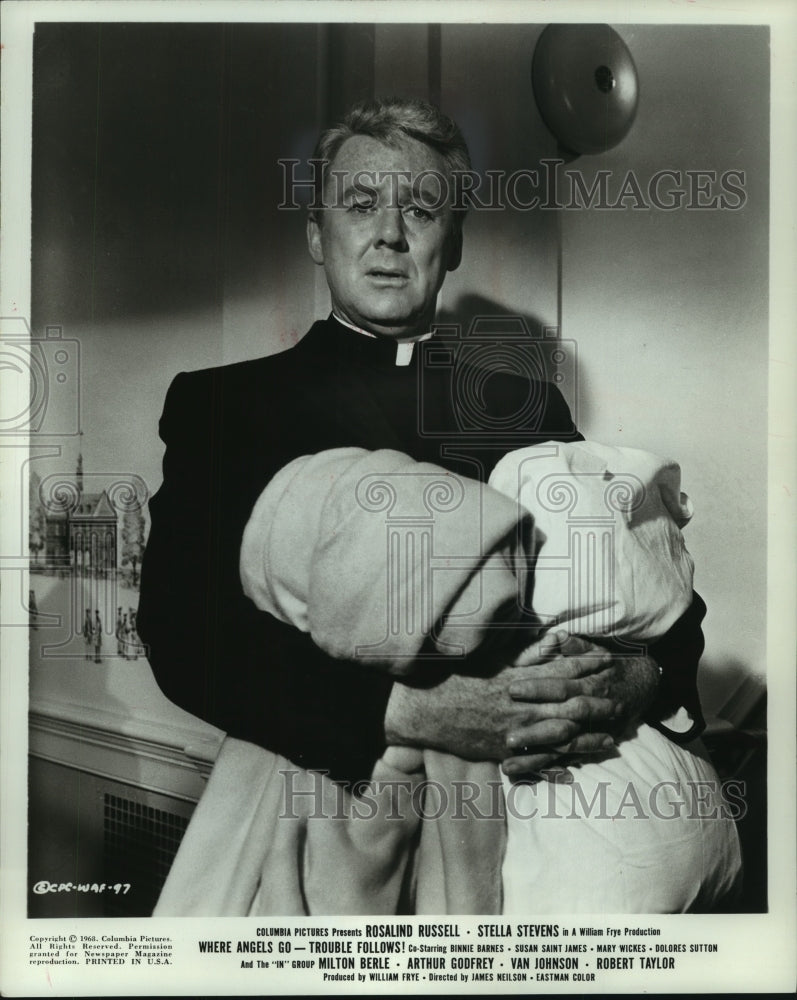 1968, Van Johnson actor starring "Where Angels Go--Trouble Follows!" - Historic Images