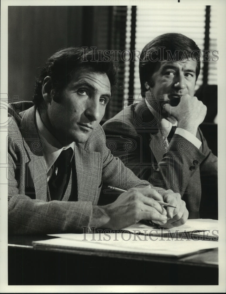 1975, Actor Judd Hirsch and Ron Masak in "Special Circumstances" - Historic Images