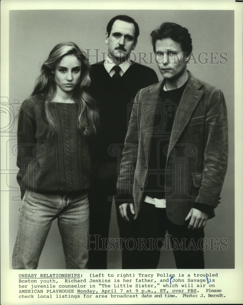 1986 Actors Tracy Pollan, Richard Jenkins and John Savage - Historic Images