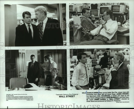 1987 Press Photo Cast members from scenes of "Wall Street" - mjp39844-Historic Images